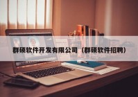 群碩軟件開發(fā)有限公司（群碩軟件招聘）