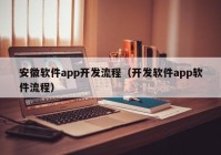 安徽軟件app開發(fā)流程（開發(fā)軟件app軟件流程）