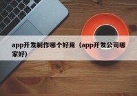 app開發(fā)制作哪個(gè)好用（app開發(fā)公司哪家好）