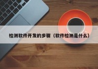 檢測(cè)軟件開(kāi)發(fā)的步驟（軟件檢測(cè)是什么）