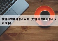 軟件開發(fā)費(fèi)用怎么入賬（軟件開發(fā)費(fèi)用怎么入賬成本）