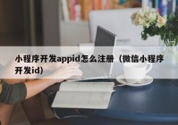 小程序開發(fā)appid怎么注冊（微信小程序開發(fā)id）