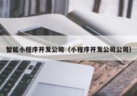 智能小程序開發(fā)公司（小程序開發(fā)公司公司）