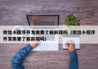 微信小程序開發(fā)需要了解前端嗎（微信小程序開發(fā)需要了解前端嗎）