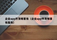 企業(yè)app開(kāi)發(fā)哪里有（企業(yè)app開(kāi)發(fā)哪里有服務(wù)）