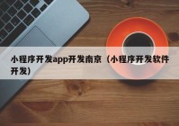 小程序開發(fā)app開發(fā)南京（小程序開發(fā)軟件開發(fā)）