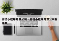 廊坊小程序開發(fā)公司（廊坊小程序開發(fā)公司有哪些）