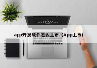 app開發(fā)軟件怎么上市（App上市）