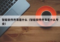 智能軟件開發(fā)是什么（智能軟件開發(fā)是什么專業(yè)）