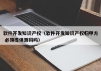 軟件開發(fā)知識產(chǎn)權（軟件開發(fā)知識產(chǎn)權歸甲方 必須提供源碼嗎）