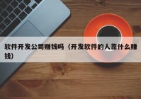 軟件開發(fā)公司賺錢嗎（開發(fā)軟件的人靠什么賺錢）