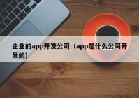 企業(yè)的app開發(fā)公司（app是什么公司開發(fā)的）