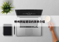 柳州網(wǎng)站建設(shè)的簡單介紹